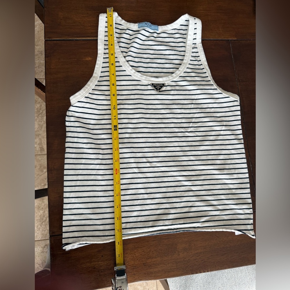 Prada Black and White Striped Tank Top - Picture 7 of 10